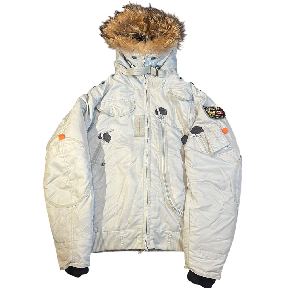 VTG PARASUCO Flight Jacket Bomber Fur Down Parajumper Style Bomber 3in1 Medium
